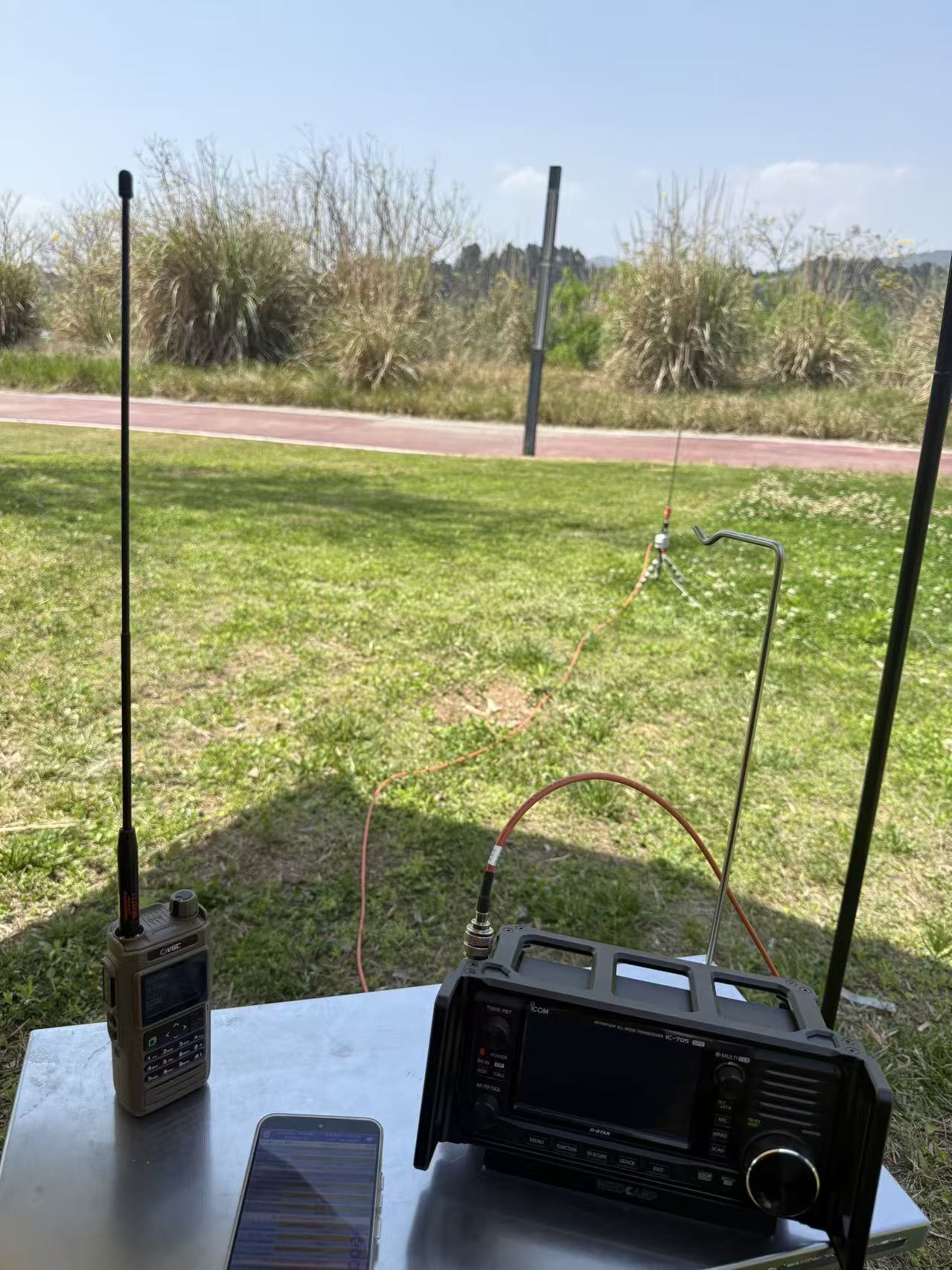 我的 IC-705 正在接收信号